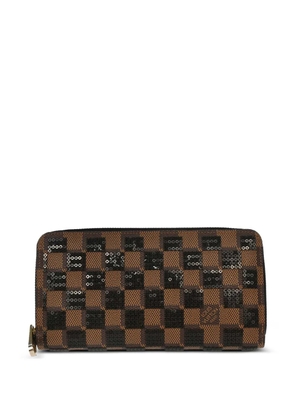 Louis Vuitton Pre-Owned 2013 Zippy Damier Paillettes long wallet - Brown