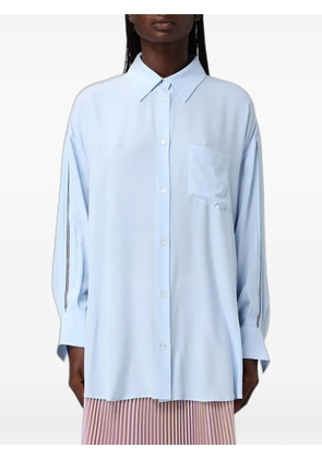 Fabiana Filippi embellished crêpe de chine shirt - Blue