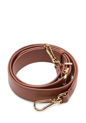 Coccinelle Beth adjustable grained leather shoulder strap - Brown