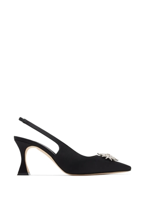 Manolo Blahnik Ronconasli crystal-embellished slingback pumps - Black
