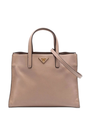 Prada Pre-Owned 2010-2026 Saffiano Soft Triple Pocket Tote satchel - Brown