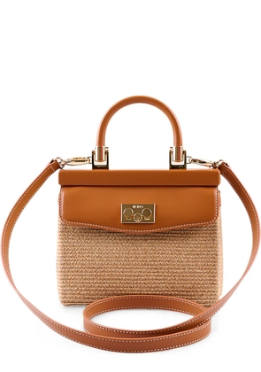 Rodo Paris raffia tote bag - Neutrals