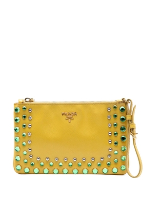 Prada Pre-Owned 2010-2026 Saffiano Vernice Bijoux Wristlet clutch bag - Yellow