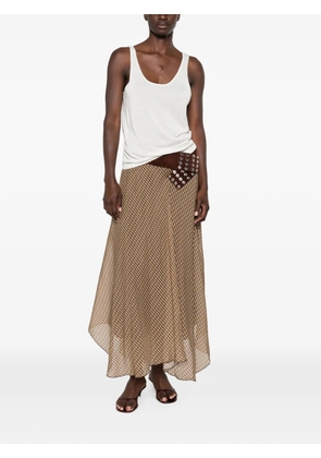 SIR. Cooper geometric-pattern maxi skirt - Brown