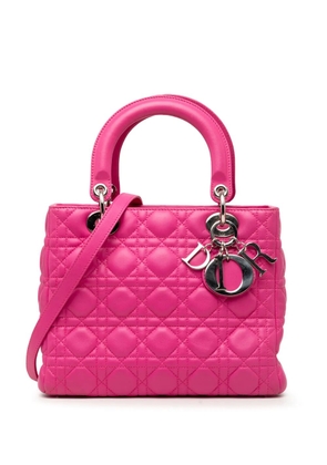 Christian Dior Pre-Owned 2011 Medium Lambskin Cannage Lady Dior satchel - Pink