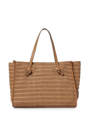 GIANNI CHIARINI large Marcella logo-patch shoulder bag - Brown