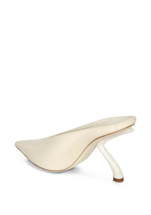 Ferragamo patent-finish pointed-toe pumps - Neutrals
