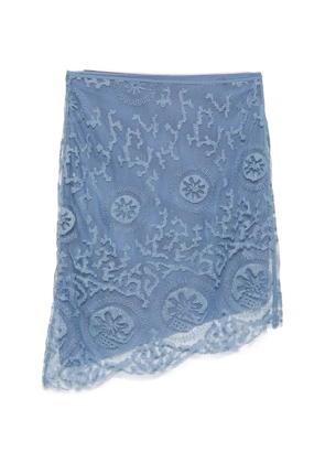 SIR. Leif mesh midi skirt - Blue