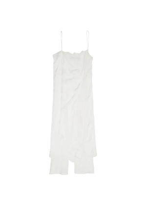 Bimba y Lola lace-trim skirt-trouser hybrid wrap maxi dress - White