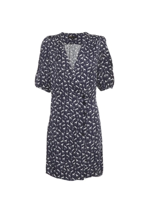 Maje horse-print midi dress - Blue