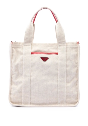 Prada Pre-Owned 2013-2026 Canvas Canapa Mistolino Shopping tote bag - Brown