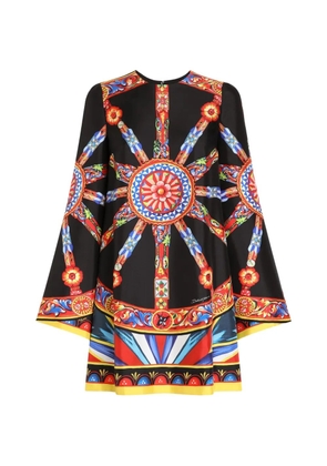 Dolce & Gabbana Carretto-print twill dress - Black