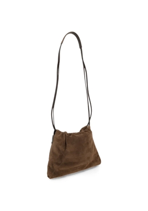 Brunello Cucinelli suede drawstring shoulder bag - Brown