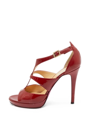 Versace Pre-Owned leather ankle-strap sandals - Red