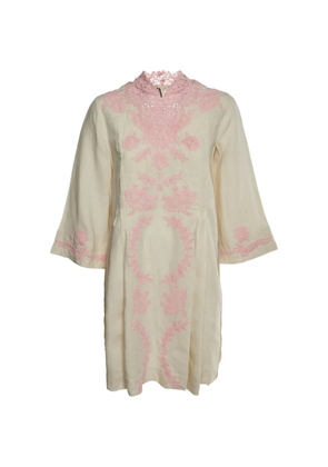 Gucci Pre-Owned lace-detail mini dress - Neutrals
