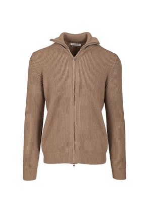 Al Duca D’Aosta 1902 ribbed-knit zip-up sweater - Neutrals