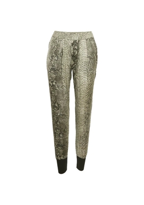 Stella McCartney Pre-Owned snakeskin-print rib-hem trousers - Grey