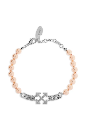 Off-White Arrows glass-pearl bracelet - Silver