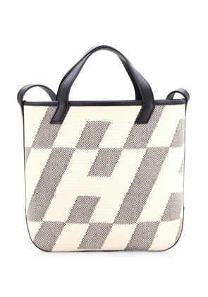 Hermès Pre-Owned Cabas H en Biais Tote Canvas with Leather 27 shoulder bag - Black