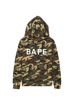 A BATHING APE® Glitch camouflage-print logo-print hoodie - Neutrals