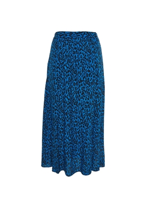 Zadig&Voltaire leopard-print button-front maxi skirt - Blue