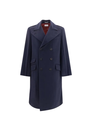 Brunello Cucinelli double-breasted wool coat - Blue