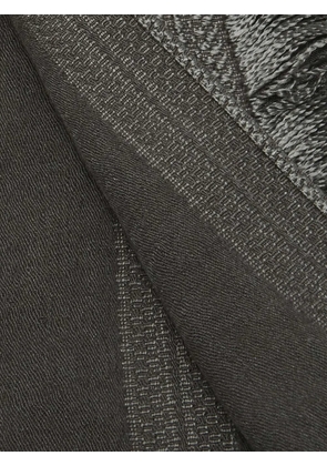 Burberry Pre-Owned fringed ladder-stitch stole - Grey