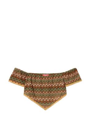 La DoubleJ embroidered sand dollar top - Green