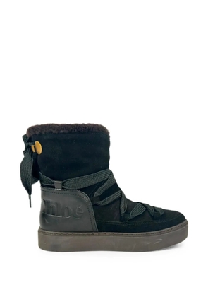 See By Chloé Vintage Charlee shearling-lined snow boots - Black
