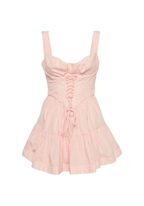424 Matilda lace-up mini dress - Pink