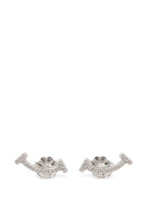 Tiffany & Co Eyewear 2010s T Smile diamond earrings - Silver