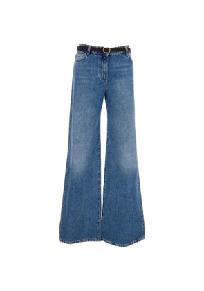 Elisabetta Franchi belted wide-leg jeans - Blue