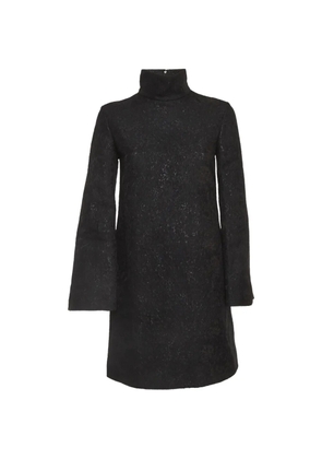 Saint Laurent Pre-Owned mock-neck tweed dress - Black