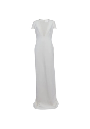 Solace London Mason stretch-crepe maxi dress - White