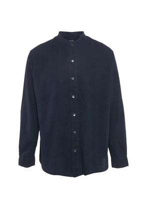 Giorgio Armani Pre-Owned Giorgio Armani Navy Blue Crinkled Cotton Button Front Shirt 4XL