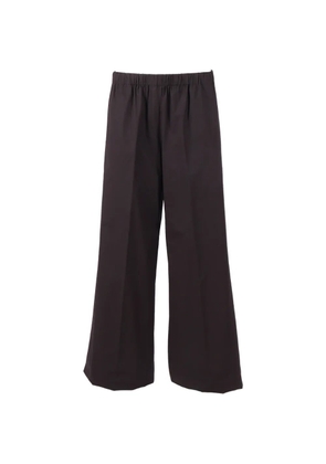 Antonelli elasticated wide-leg trousers - Black