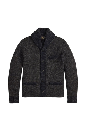 Ralph Lauren RRL shawl-lapel waffle-knit cardigan - Blue