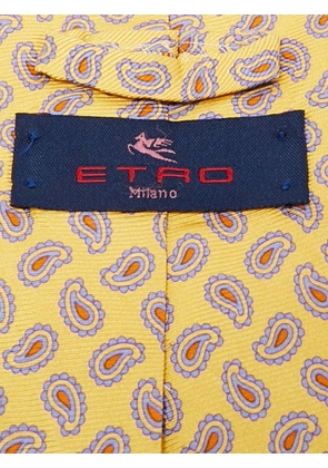 Etro Pre-Owned paisley-print silk tie - Yellow