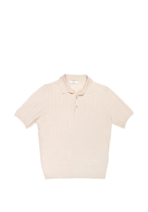 Boglioli ribbed-knit polo shirt - Neutrals