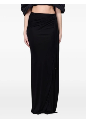 Elisabetta Franchi draped floor-length skirt - Black