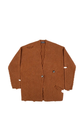Haikure Country distressed cardigan - Brown