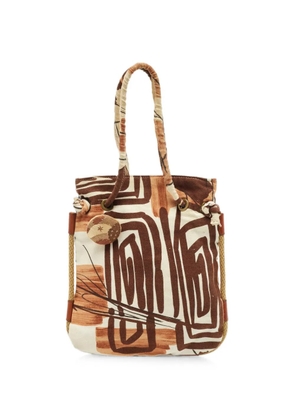 Marni Pre-Owned print rope-detail tote bag - Neutrals