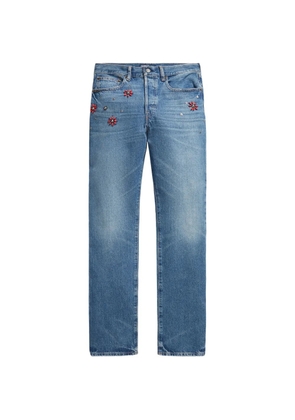Polo Ralph Lauren bead-embellished straight-leg jeans - Blue