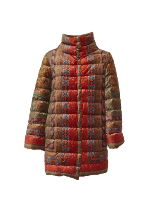 Etro Pre-Owned paisley-print button-down quilted coat - Red