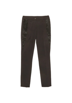 Chloé Pre-Owned embellished crepe trousers - Brown