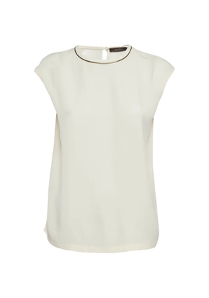 Max Mara sleeveless textured blouse - Neutrals