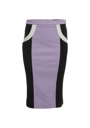 Versace Pre-Owned panelled pencil midi skirt - Purple