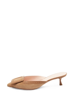 Roger Vivier Vintage Viv' in the City buckle mules - Brown