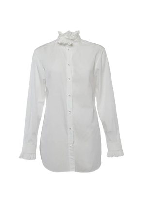 Dolce & Gabbana Pre-Owned ruffle-trim shirt - White