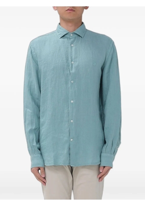BROOKSFIELD long-sleeve linen shirt - Blue